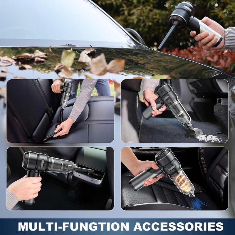 GenTant Car Vacuum Portable Cordless with 18000Pa Suction, 4 in 1 Air Duster & Mini Vacuum Cleaner High Power Foldable Rechargeable, Brushless Motor Airify Pro Car Vacuum for Home Office Pet Hair - Image 3